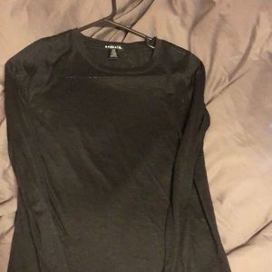 Long sleeve black see through shirt